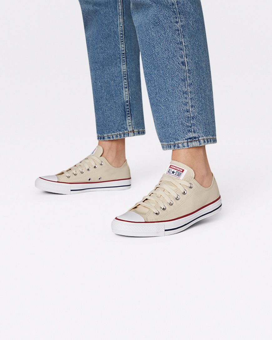 Women's Converse Chuck Taylor All Star Classic Low Top Shoes Beige White | AU 30C46N